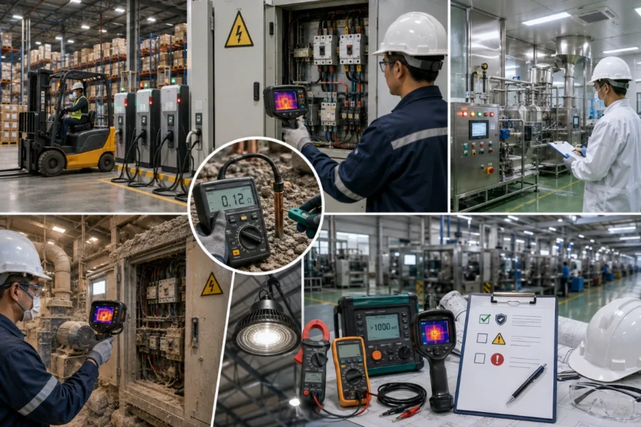 มาตรฐานการตรวจสอบระบบไฟฟ้าประจำปีเฉพาะทางสำหรับคลังสินค้า (Warehouse) และโรงงานผลิตสินค้า